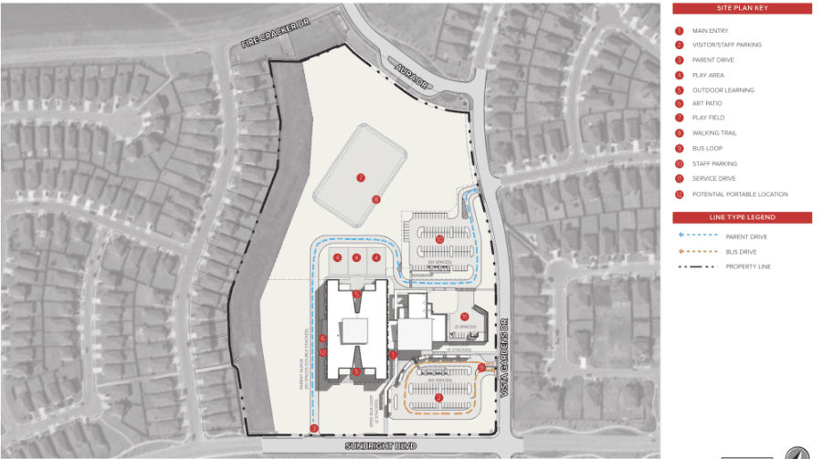 The new Hays CISD elementary school in Buda's Sunfield development is expected to welcome its first students in the 2022 fall semester. (Courtesy Hays CISD)
