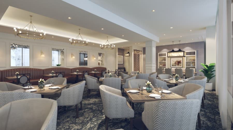 The project will include four restaurants that range from casual to formal. (Courtesy Watermark Retirement Communities)
