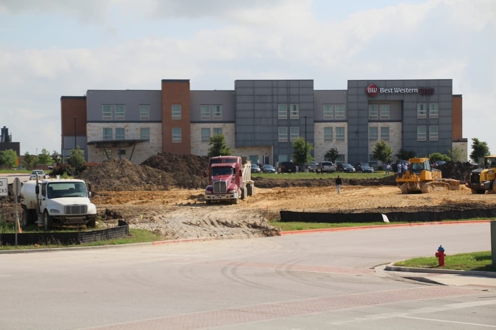 The new location will be located at the corner of Impact Way and Helios Way. (Megan Cardona/Community Impact Newspaper)