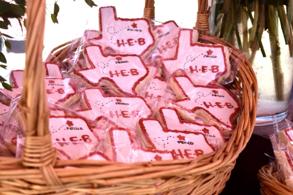 Cookies, lemonade, ice cream and other refreshments were handed out at the groundbreaking for the future Frisco H-E-B. (Matt Payne/Community Impact Newspaper)