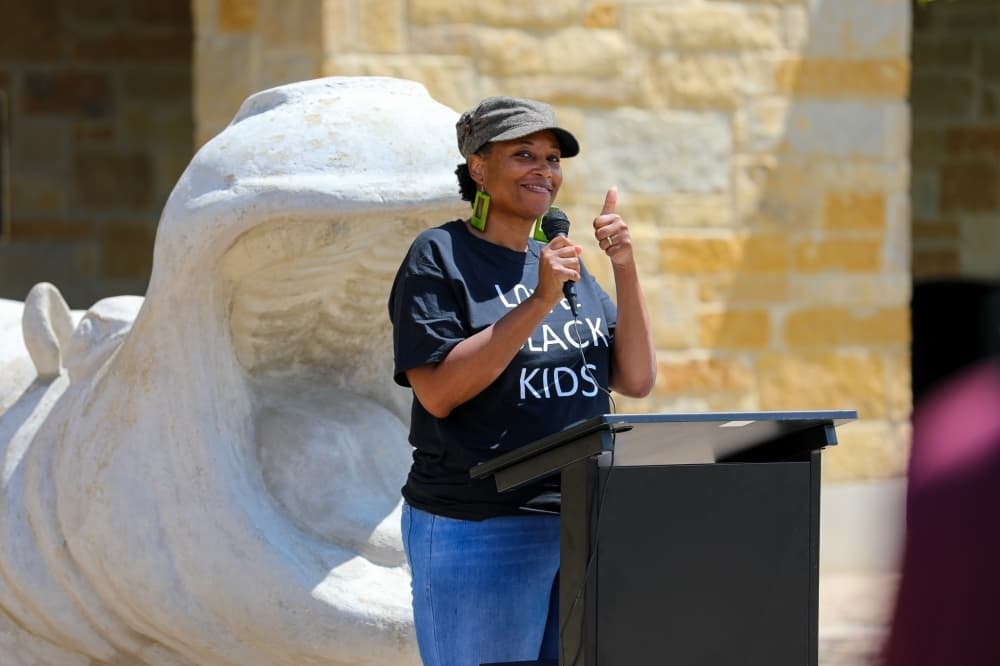 Hutto resident Onnesha Williams, one of the community organizers with Black Families of Hutto, spoke in 2020. (Courtesy city of Hutto)