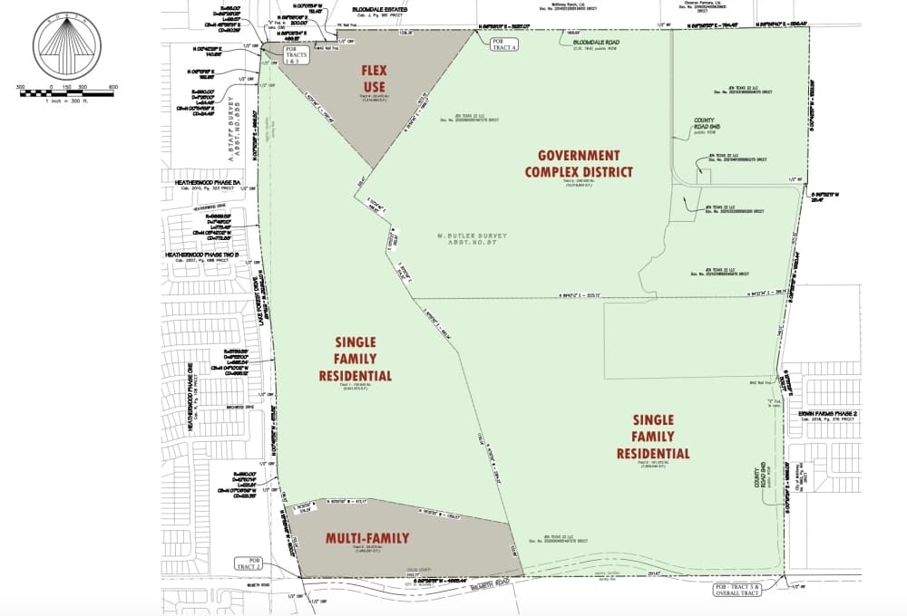 P&Z commissioners approved five tracts for the northern portion of the Painted Tree master-planned community. (Courtesy city of McKinney)