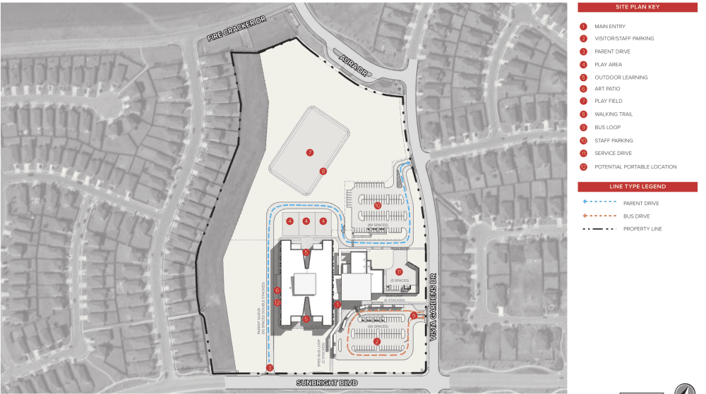 The new Hays CISD elementary school in Buda's Sunfield development is expected to welcome its first students in the fall 2022 semester. (Courtesy Hays CISD)