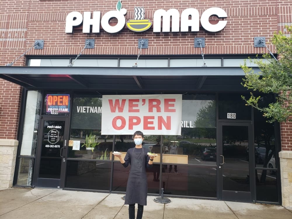 Nguyen Mac manages the Preston Road location of Pho Mac, a restaurant that was originally started by his parents in 2005. (Stephen Hunt/Community Impact Newspaper)