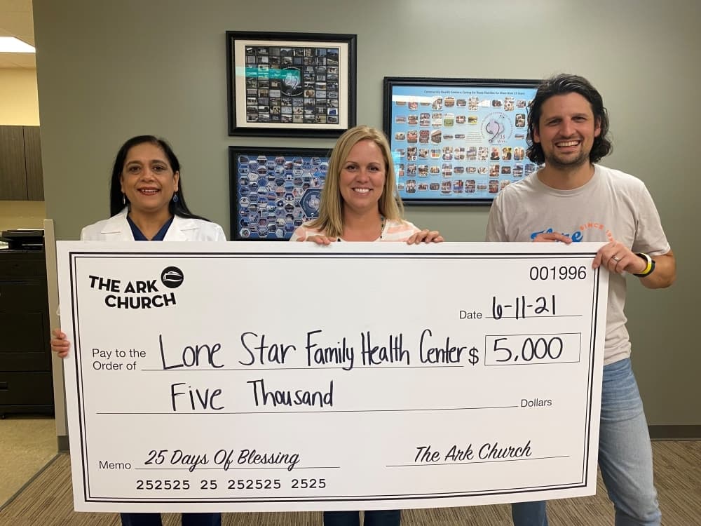 The Ark Church in Conroe celebrates 25 years, gifts Lone Star Family Health Center $5,000