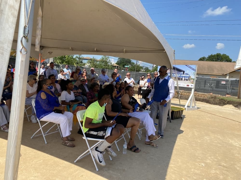 Members of the Johnson family were in attendance for the groundbreaking ceremony. (Brooke Sjoberg/Community Impact Newspaper)