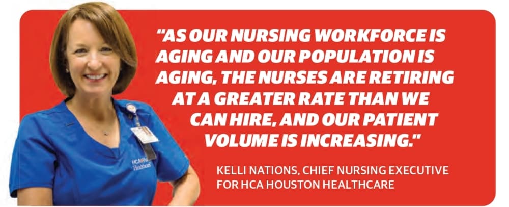 Kelli Nations is the chief nursing executive for HCA Houston Healthcare. (Ronald Winters/Community Impact Newspaper) 