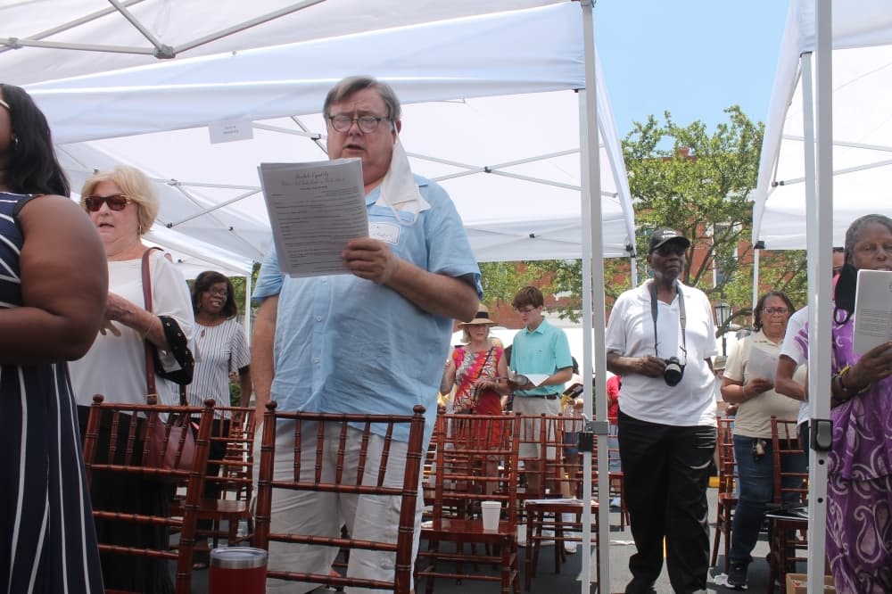 Just as the program began in song, it ended in a collective performance of “Lift Every Voice and Sing” by both audience members and local performers. (Colleen Ferguson/Community Impact Newspaper)