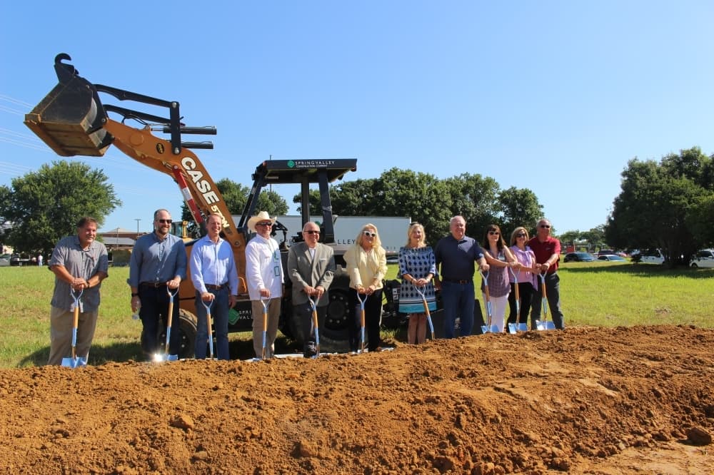 CACC board members pose for a photo together at the groundbreaking of the new Speese Campus. (Miranda Jaimes/Community Impact Newspaper)
