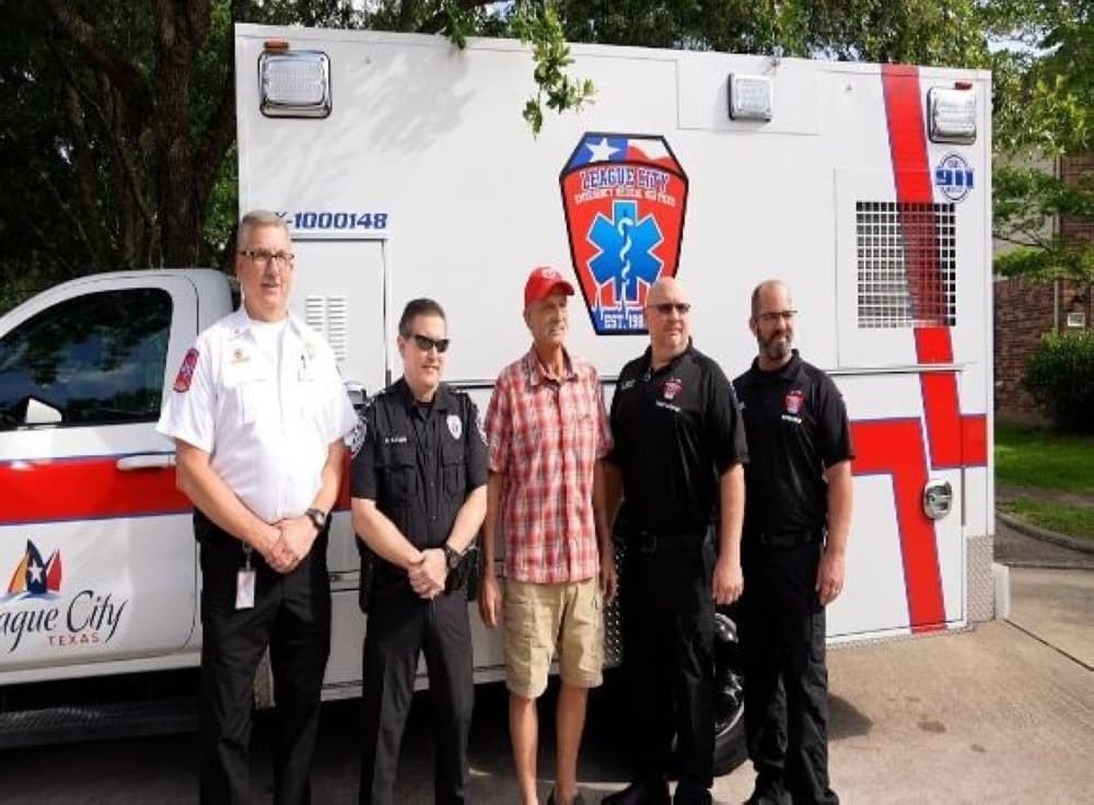 League City police chief reunites with man he saved this spring