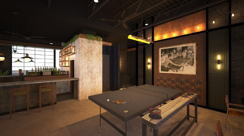Ping-pong tables at Loop will be for-rent. (Courtesy Loop)