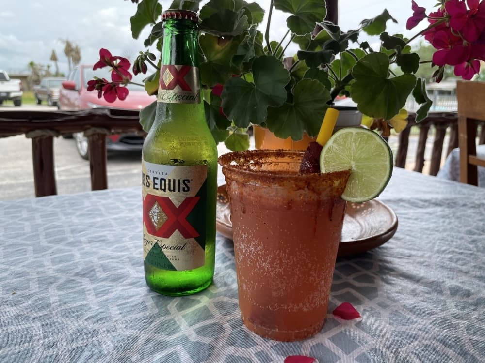 Refreshments at Al Chile range from Mexican cola to Topo Chico to bottled beers and micheladas. (Carrie Taylor/Community Impact Newspaper)