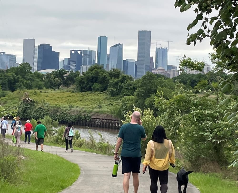 Buffalo Bayou Partnership hosts a scenic walk led by Laura Conley, founder of Urban Paths Wellness Coaching. Registration is required. (Courtesy Buffalo Bayou Partnership)