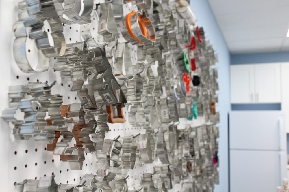 Cake Carousel offers more than 200 types of cookie cutters. (Erick Pirayesh/Community Impact Newspaper)