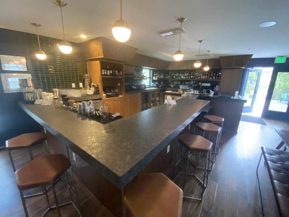 The bar at the Ruby Hotel features a wide range of food and drinks. 