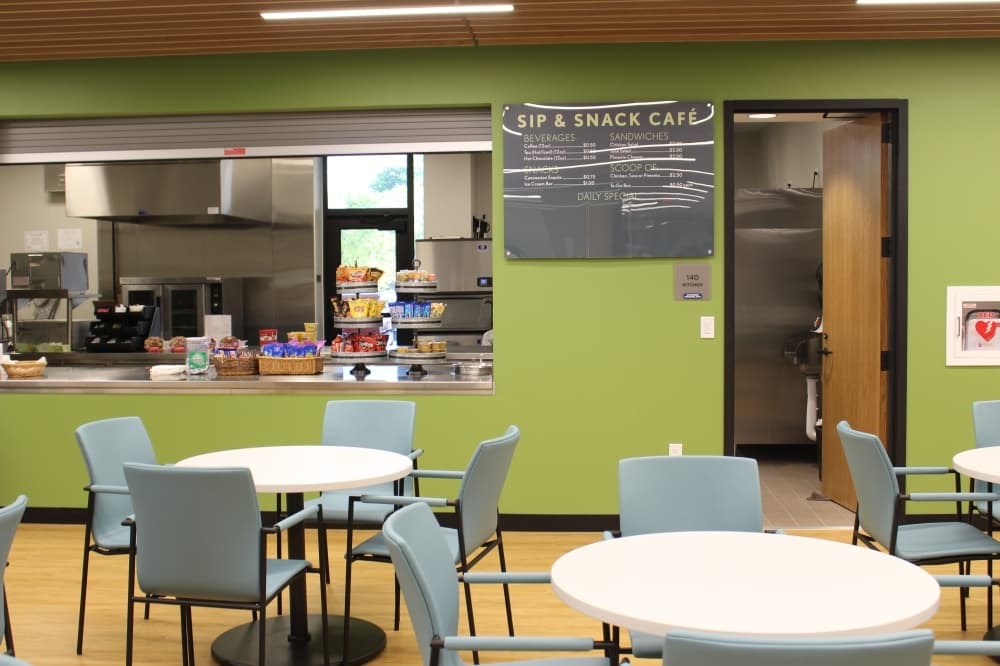 An enlarged kitchen and dining area is part of the renovations. (Olivia Lueckemeyer/Community Impact Newspaper)