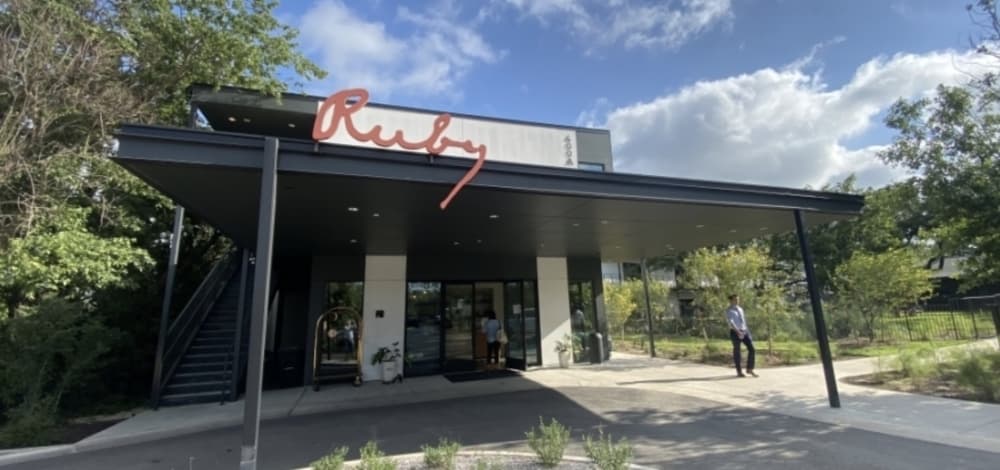 The Ruby Hotel is a Unique hideaway tucked along Brushy Creek in Round Rock