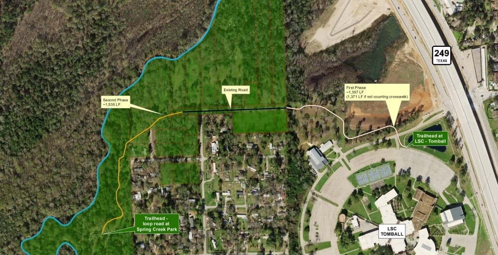 Construction slated this fall for greenway linking Spring Creek Park, Lone Star College-Tomball
