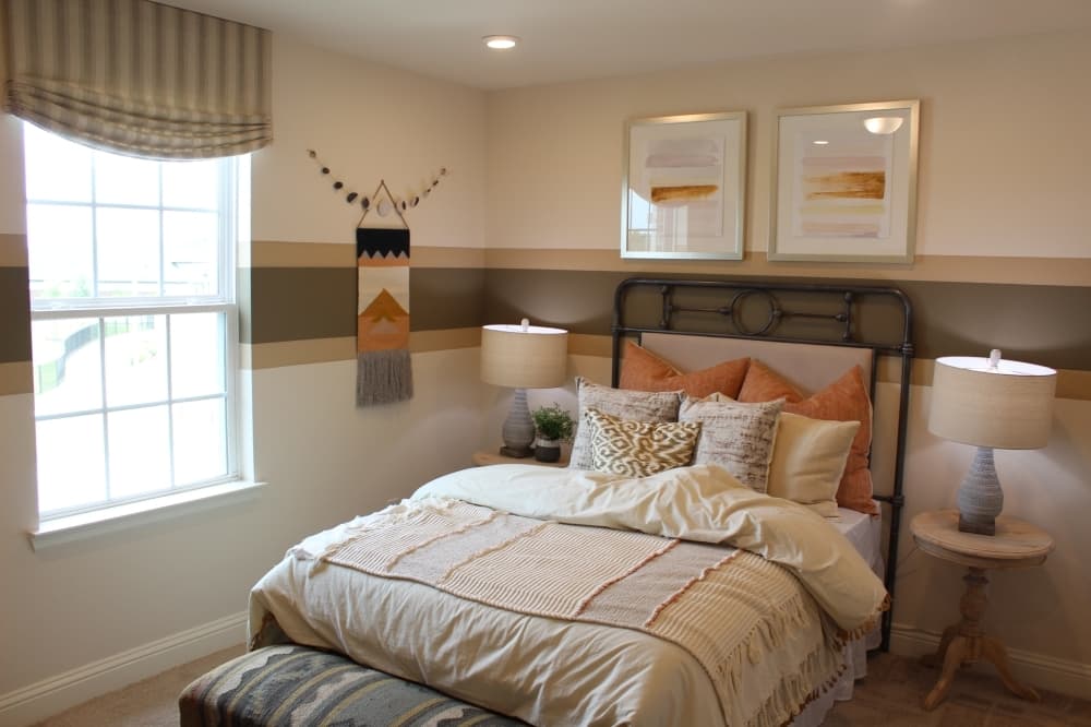 There are three bedrooms upstairs each with their own walk-in closet.