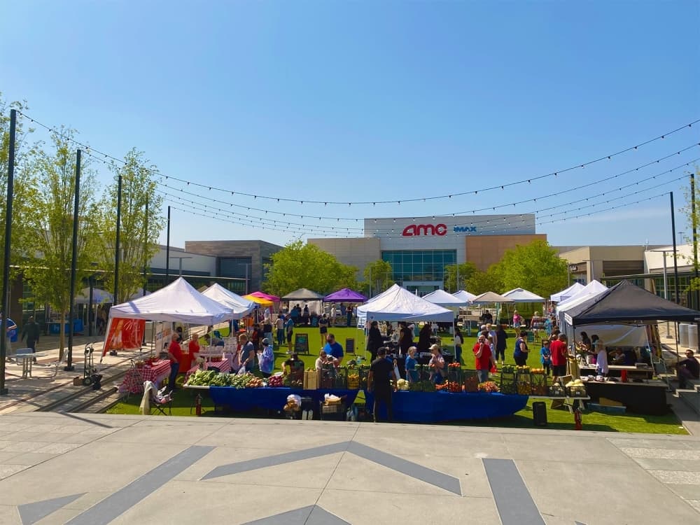 Shoppers can support local farmers and businesses at Shenandoah’s monthly farmers market held at Metropark Square. (Courtesy Metropark Square)