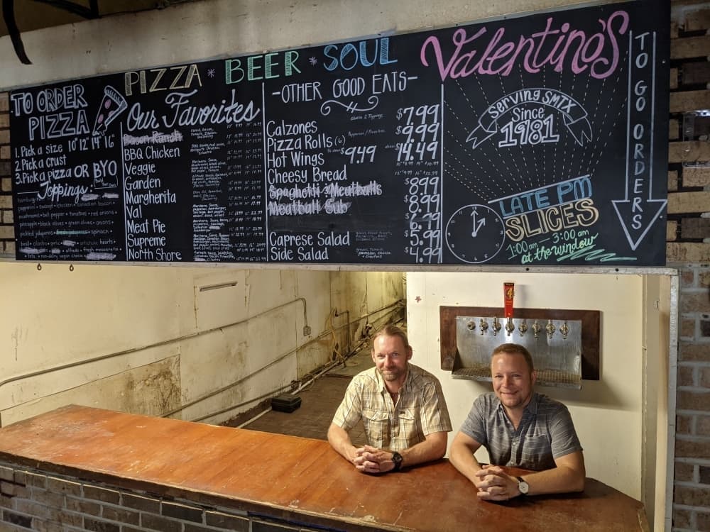 Owners Cody Taylor and Harlan Scott will refurbish and reopen Valentino's. (Warren Brown/Community Impact Newspaper)