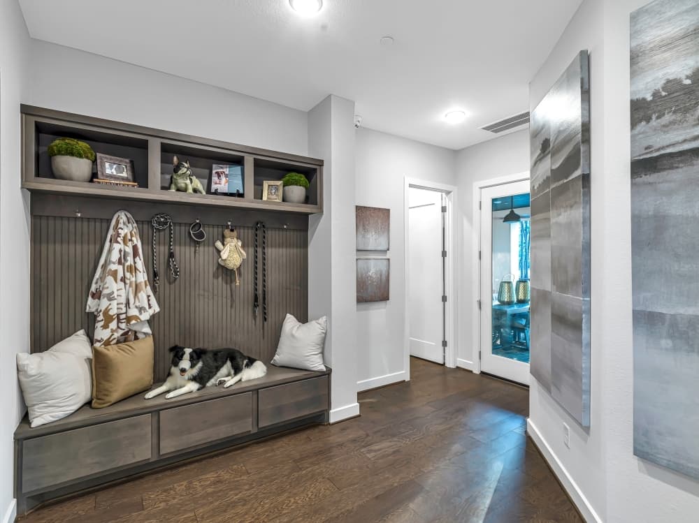 First-floor plans include entryways, or mud rooms, with options for storage. (Photos courtesy Taylor Morrison)