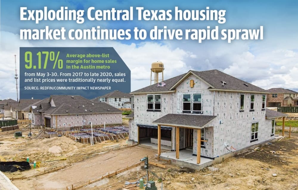 Exploding Central Texas housing market continues to drive rapid sprawl