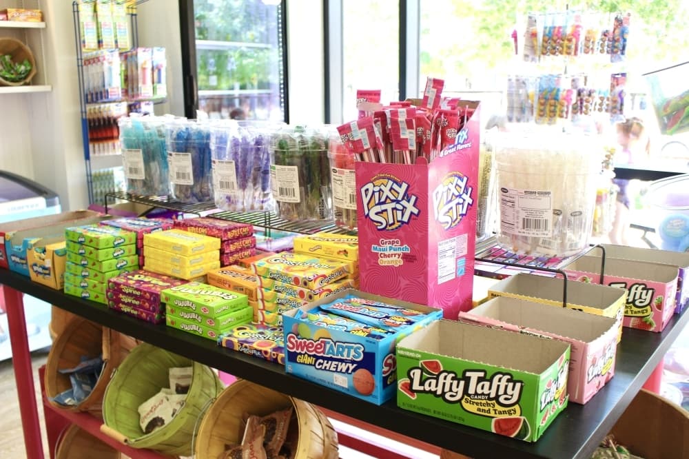 Jordan's Sweet Shoppe has rotating candy selections available. (Ally Bolender/Community Impact Newspaper)