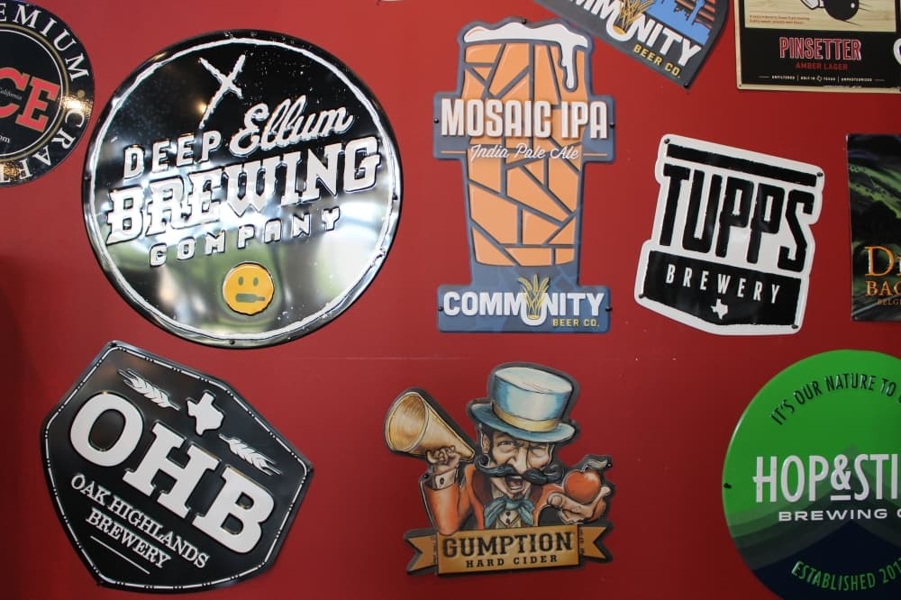 Guitars & Growlers' McKinney location rotates 43 taps regularly, which allows local breweries to promote new beers. (Brooklynn Cooper/Community Impact Newspaper)