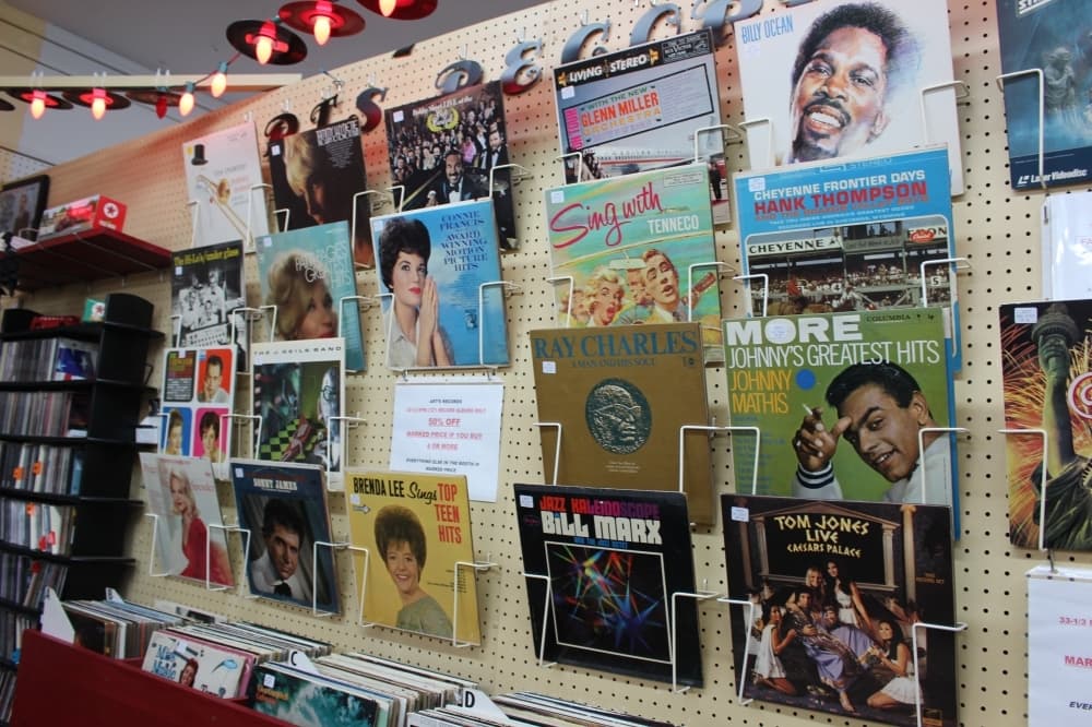 Vintage records can be purchased at KT Antiques.