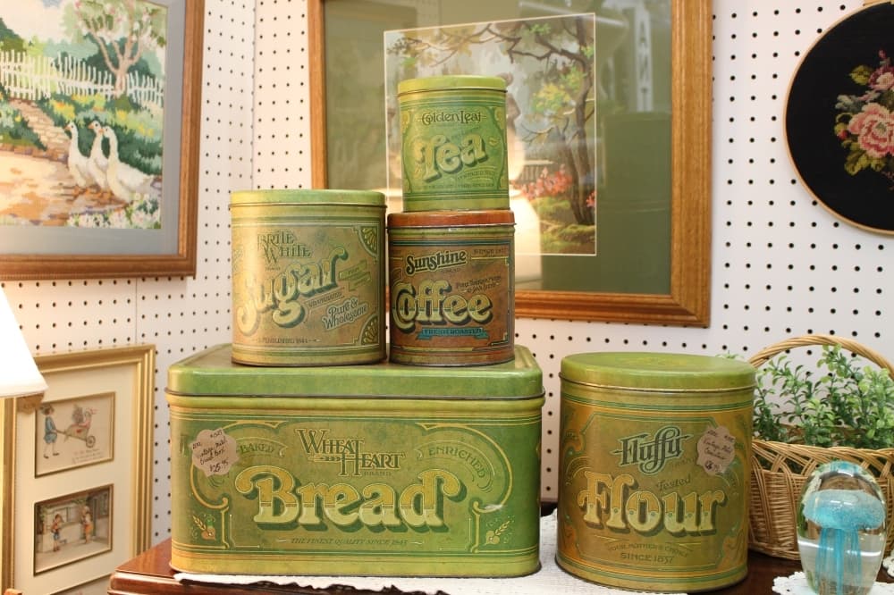 Several dealers at KT Antiques sell vintage kitchenware. 
