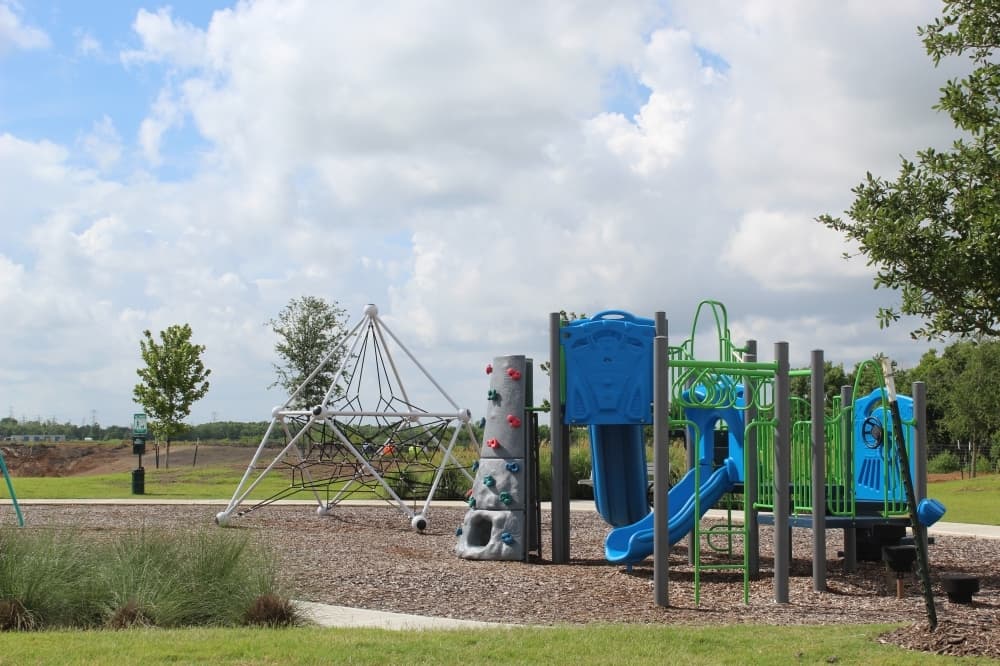 A playground is one of the amenities offered in this family-oriented neighborhood. (Savannah Kuchar/Community Impact Newspaper)