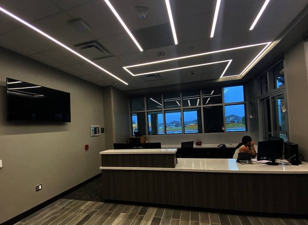 The front office has advanced security measures in place. Visitors must be scanned through multiple check points before gaining access to the building. (Ally Bolender/Community Impact Newspaper)