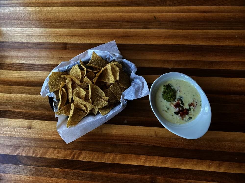 Photo of chips and queso