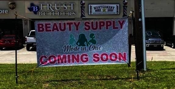 Beauty supply boutique Modern Chic Enhancements coming soon in Montgomery