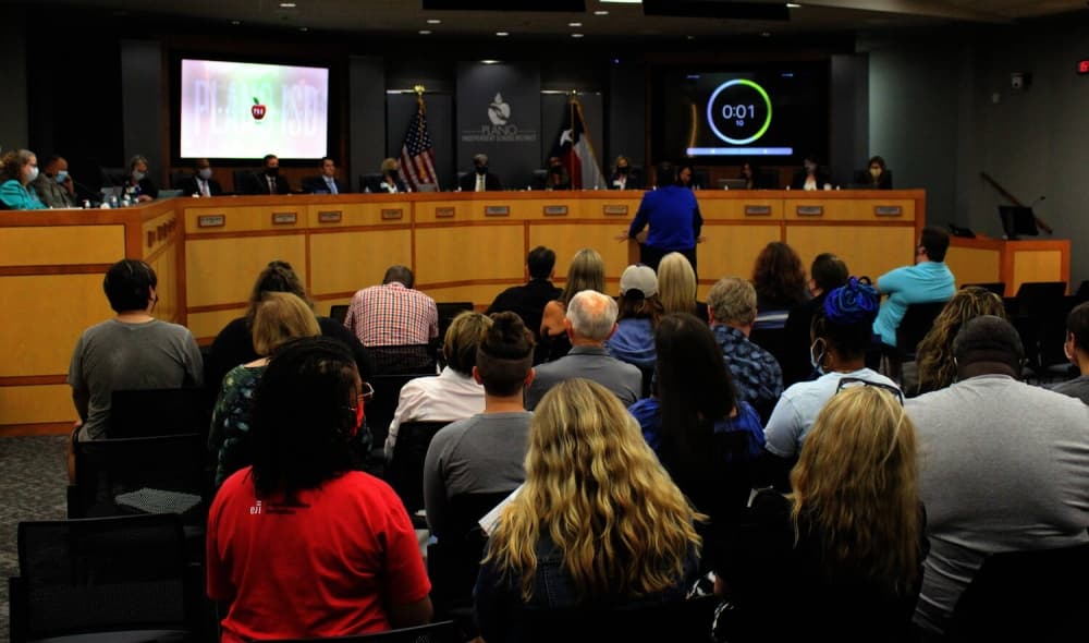 School board meeting.