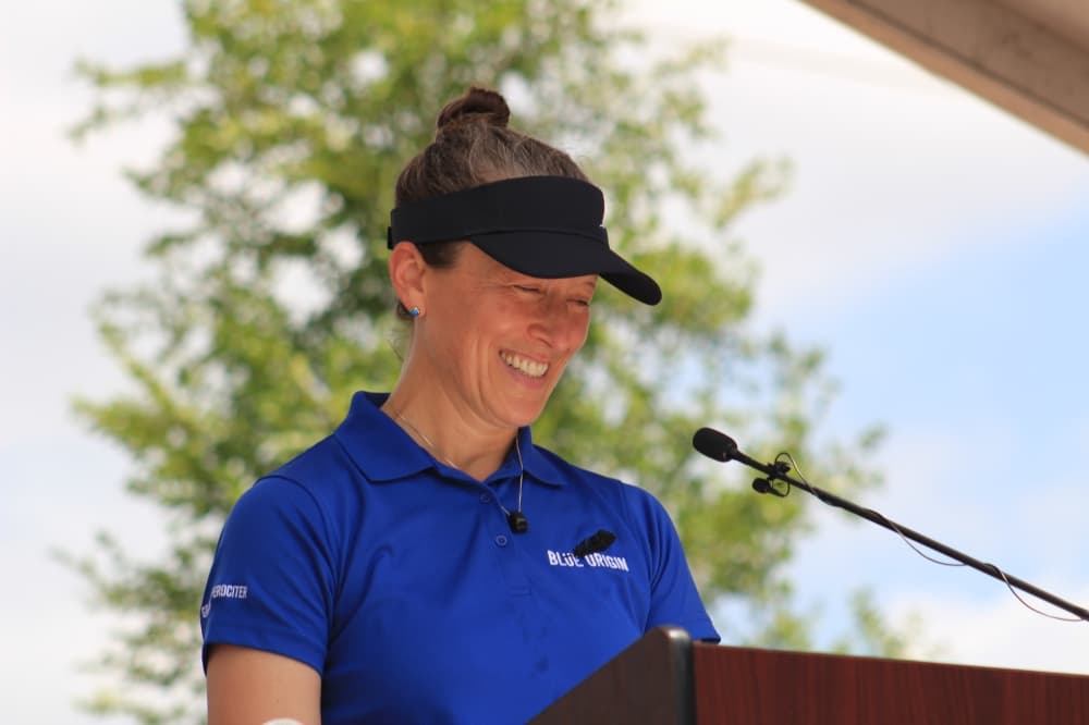 Audrey Powers, head of Blue Origin's New Shepard Mission and Flight Operations, was in attendance at the parade on Aug. 7. (Sandra Sadek/Community Impact Newspaper)