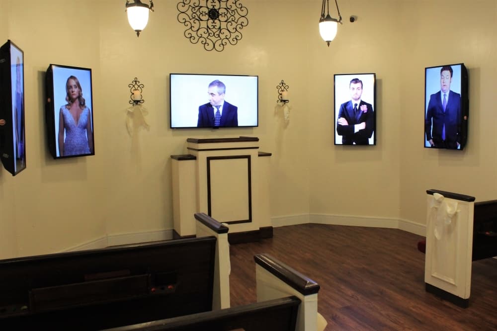 "The Chapel" is one of the Grapevine-themed escape rooms offered at The Grapevine Escape. (Sandra Sadek/Community Impact Newspaper)