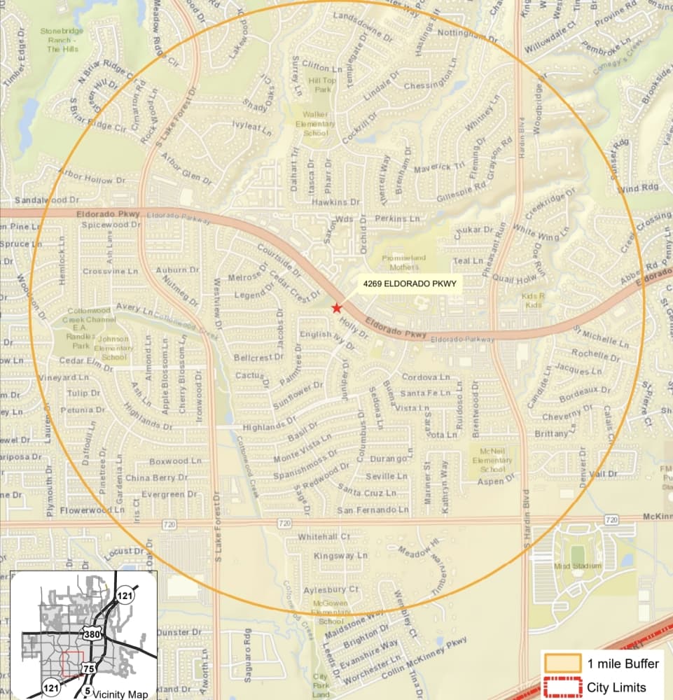 map of spray area