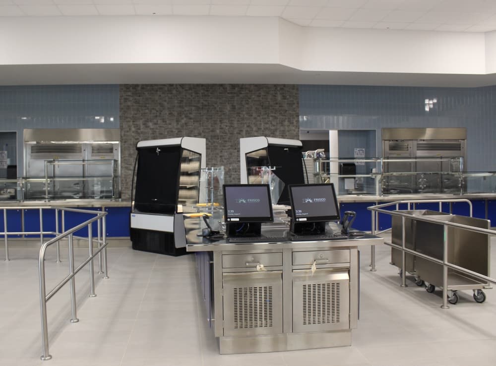 This is the area where Emerson High School students will be able to select their food for the day. (Miranda Jaimes/Community Impact Newspaper)