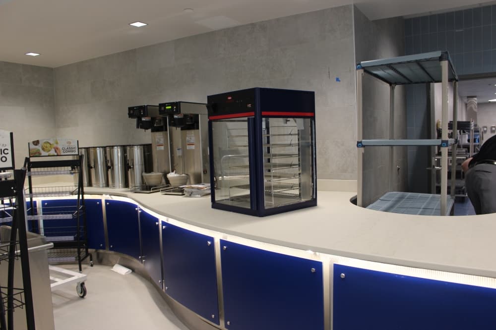 This counter will provide snacks and coffee to students. (Miranda Jaimes/Community Impact Newspaper)