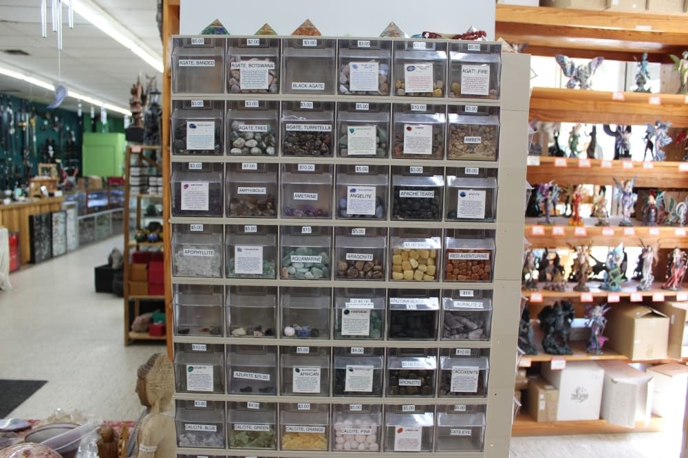 Other popular products in the store include herbs, incense and pocket stones. (Savannah Kucher/Community Impact Newspaper)