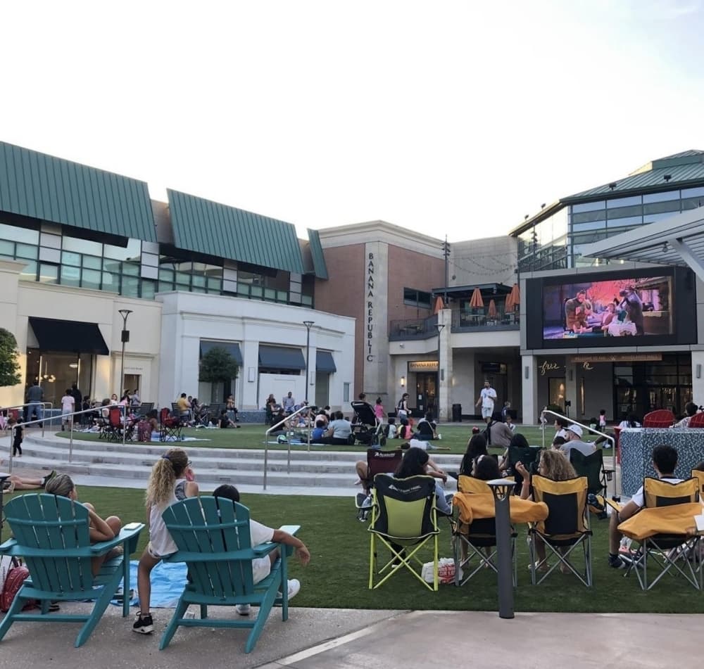 Attendees can watch a movie at the mall at one of several planned events. (Courtesy The Woodlands Mall)