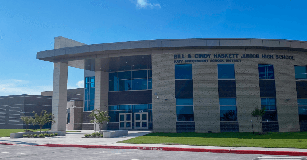 Outside building of Haskett Junior High