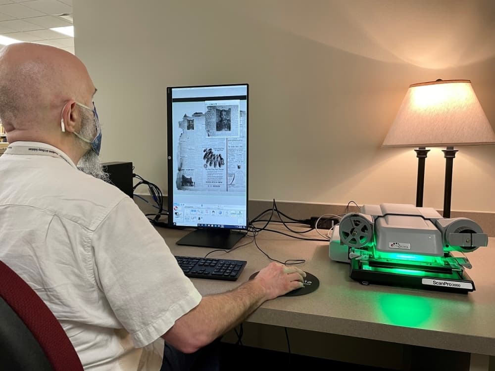 George Memorial Library in Richmond adds microfilm scanner to genealogy department