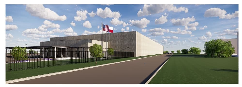 A rendering of the warehouse and marshaling yard project under construction. (Courtesy/Austin Convention Center Department)