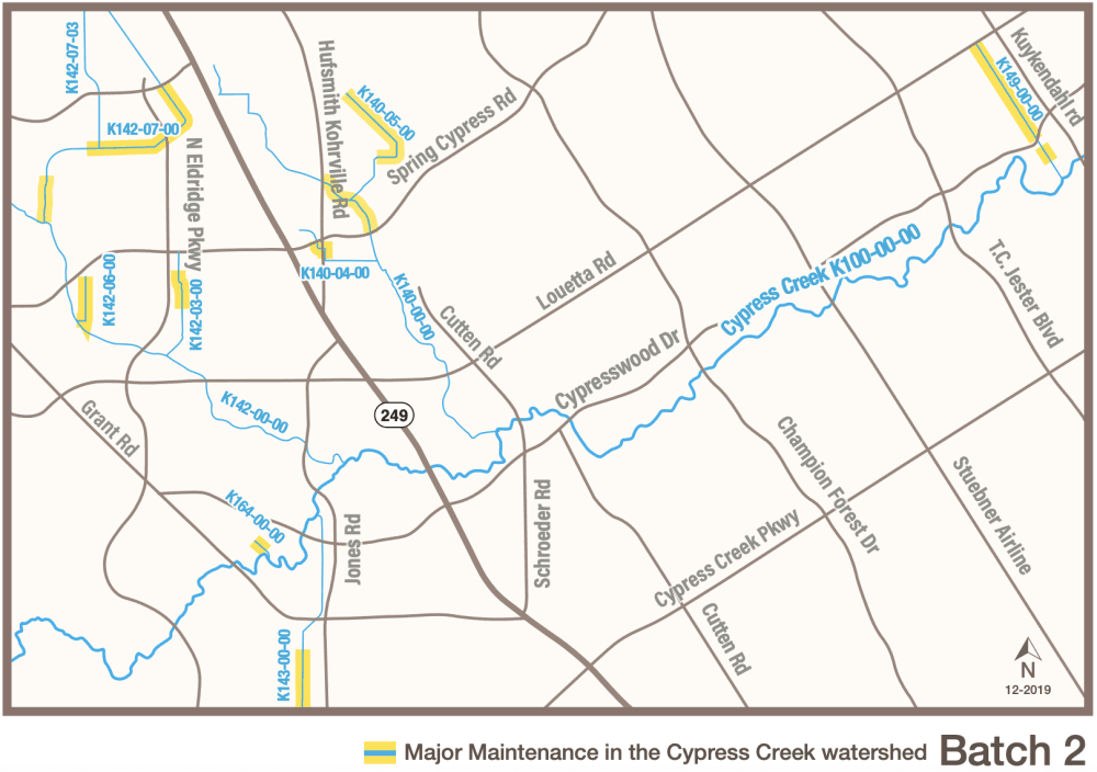 Major maintenance of Cypress Creek, tributaries to begin in September