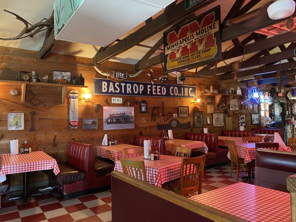 Springhill Restaurant is filled with antique decor found anywhere from alleyways to auctions, owner Carroll Humphreys said. (Brooke Sjoberg/Community Impact Newspaper)