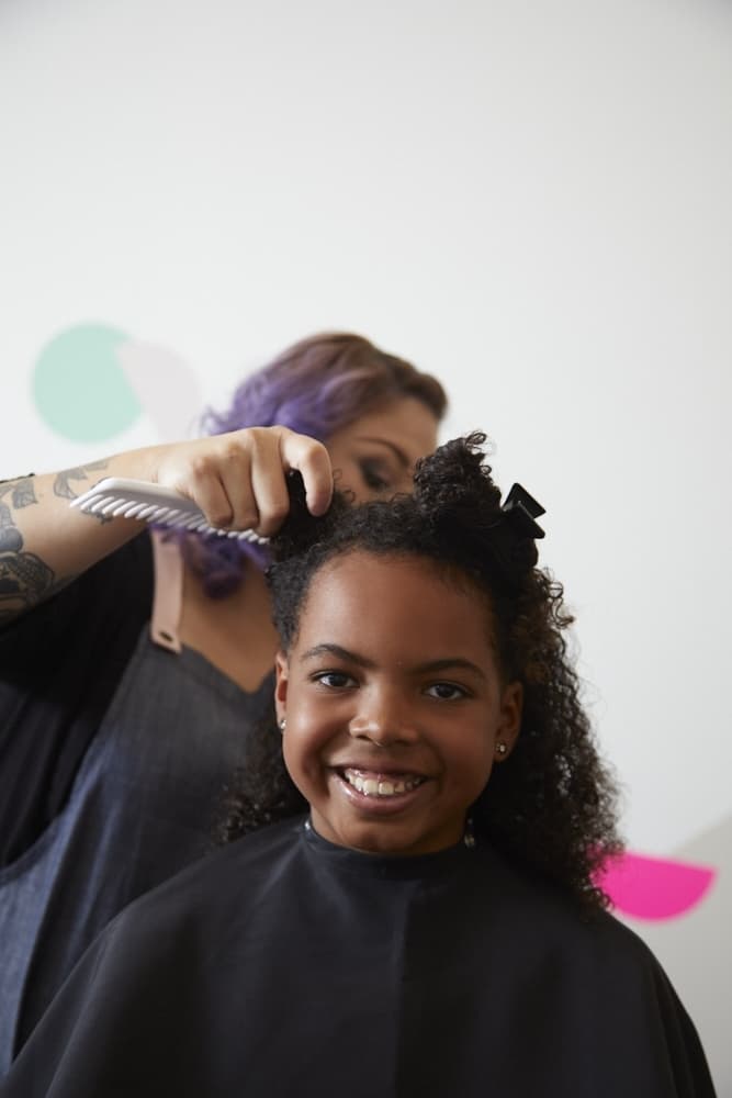 The salon offers short cuts, long cuts, bobs, buzz cuts and curly cuts to fit what each child wants.(Courtesy Sit Still Kids Salon)