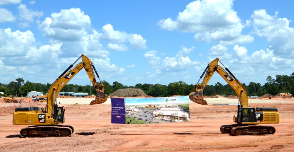 The Market at Willis Shopping Center is underway at the southeast corner of FM 1097 and I-45. (Courtesy Fidelis)